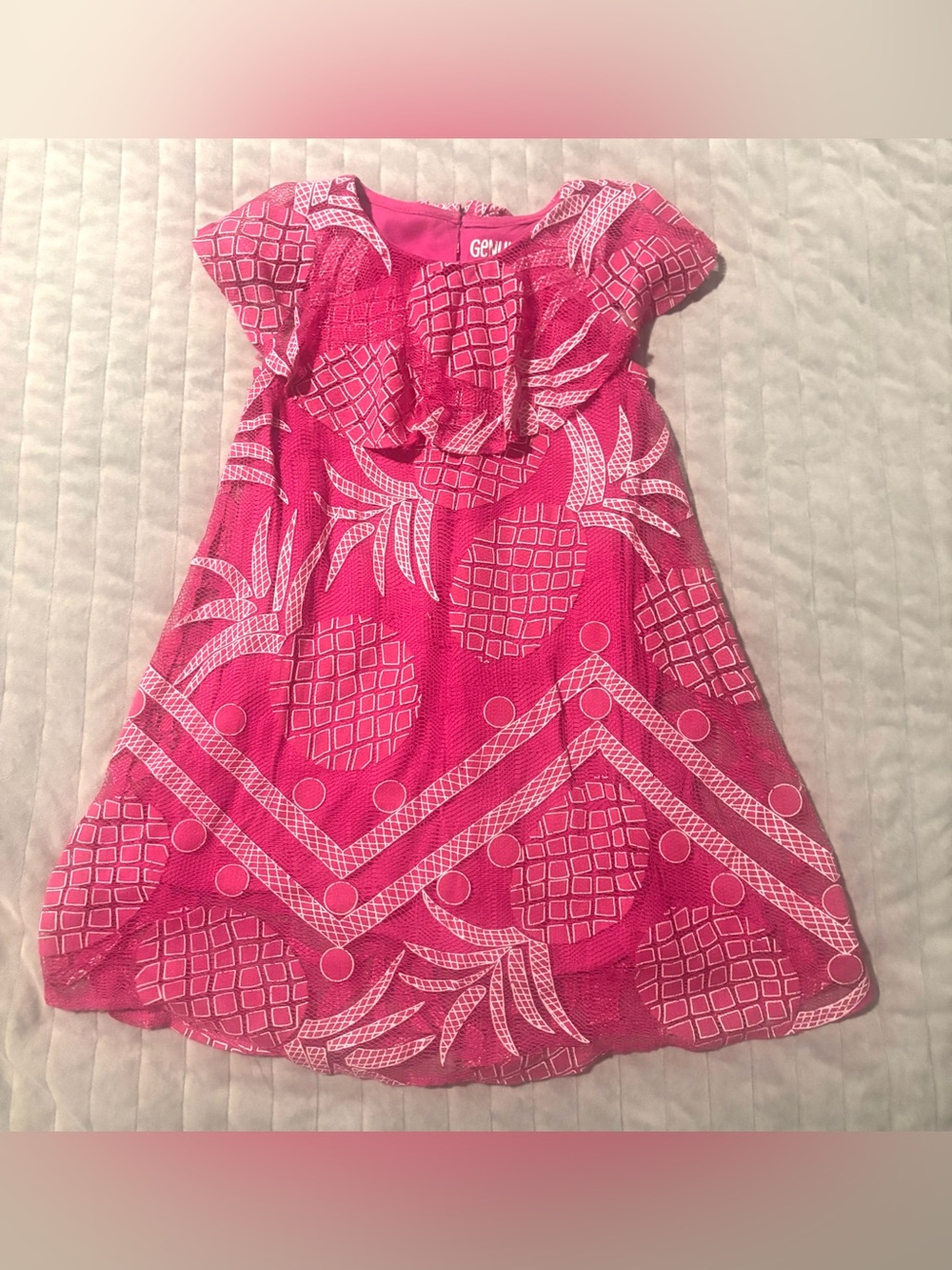 OshKosh B'gosh Hot Pink Pineapple Ruffle Dress
